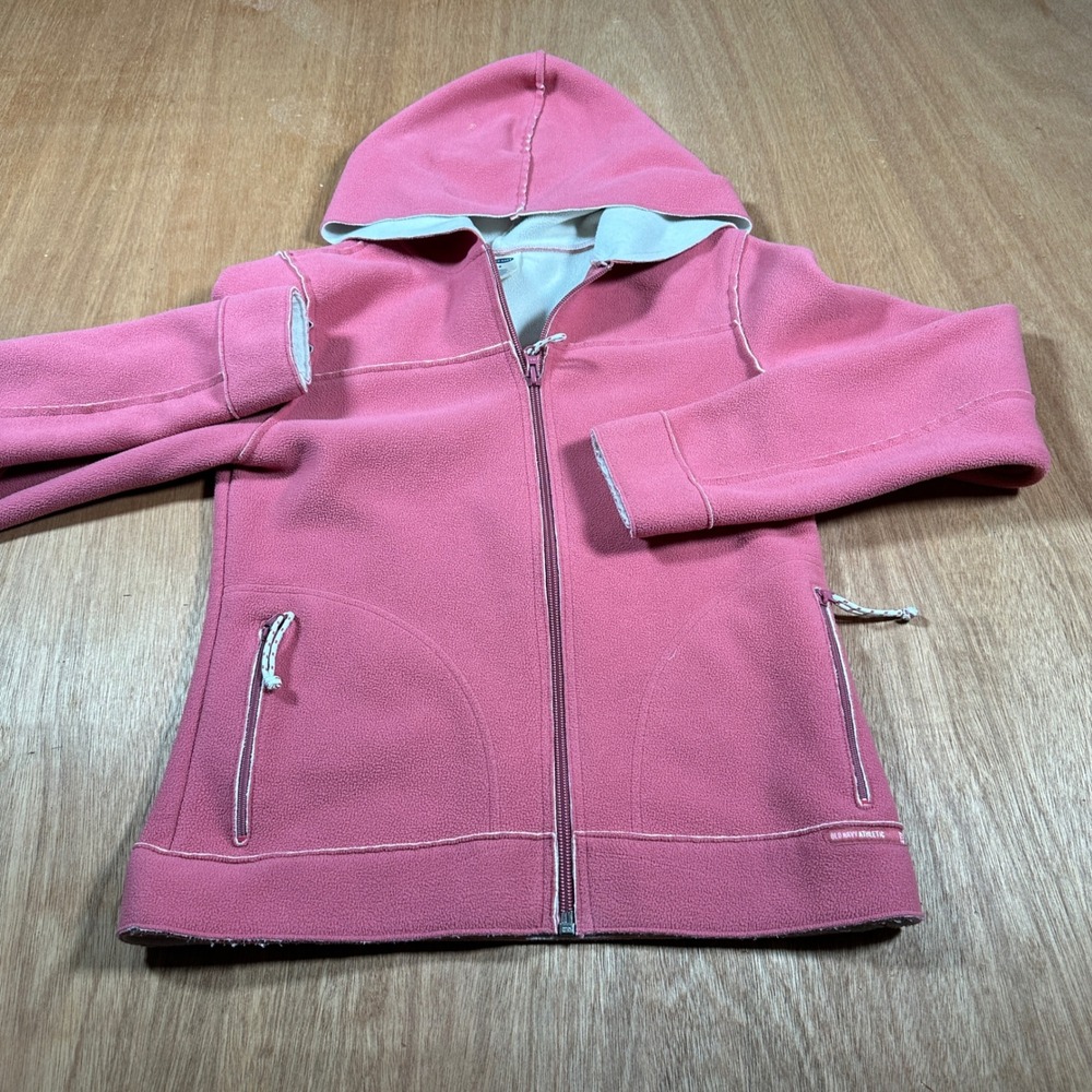 Old Navy Fleece Hoodie Women S Pink Full Zip Athletic Hooded Jacket